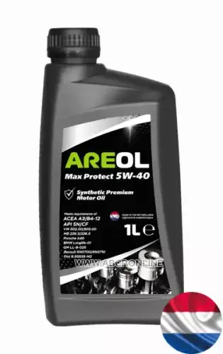 AREOL Max Protect 5W-40 (1L) масло моторное! синт.\ ACEA A3/B4, API SN/CF, VW 502.00/505.00,MB 229.3 AREOL фото 2